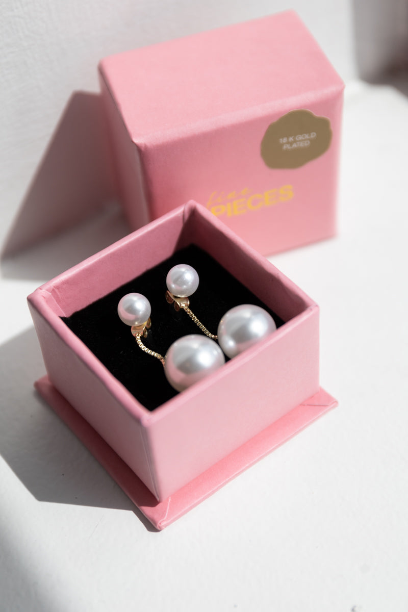 Banita Pearl & Gold Plated Drop Earring