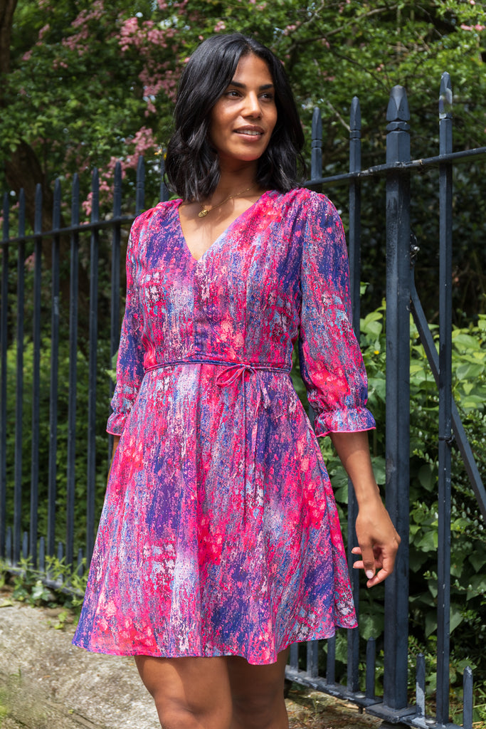 Soroya Pink & Purple Chiffon Dress