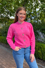 Sofie Sangria Pink Knit Cardigan