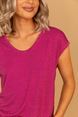 Billo Fuchsia & Gold Lurex Tee