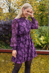 Eliana Purple Paisley Dress