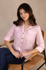 Bumpy Pink & White Stripe Shirt