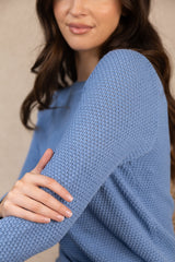 Dalo O-Neck Blue Knit Jumper