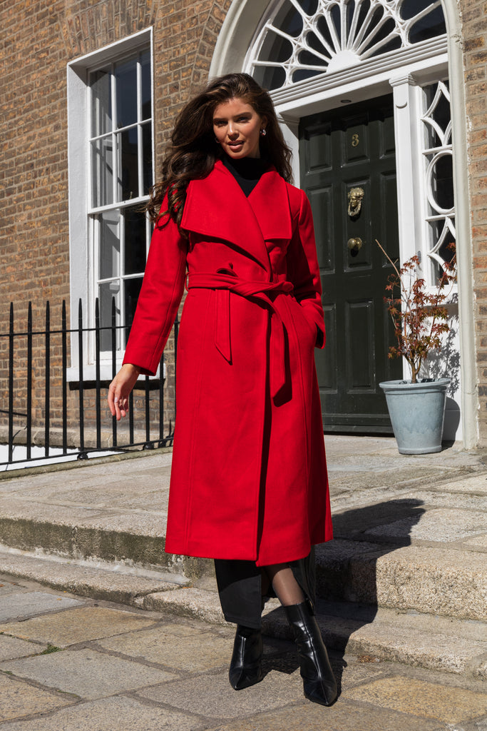 Dica Red Belted Coat