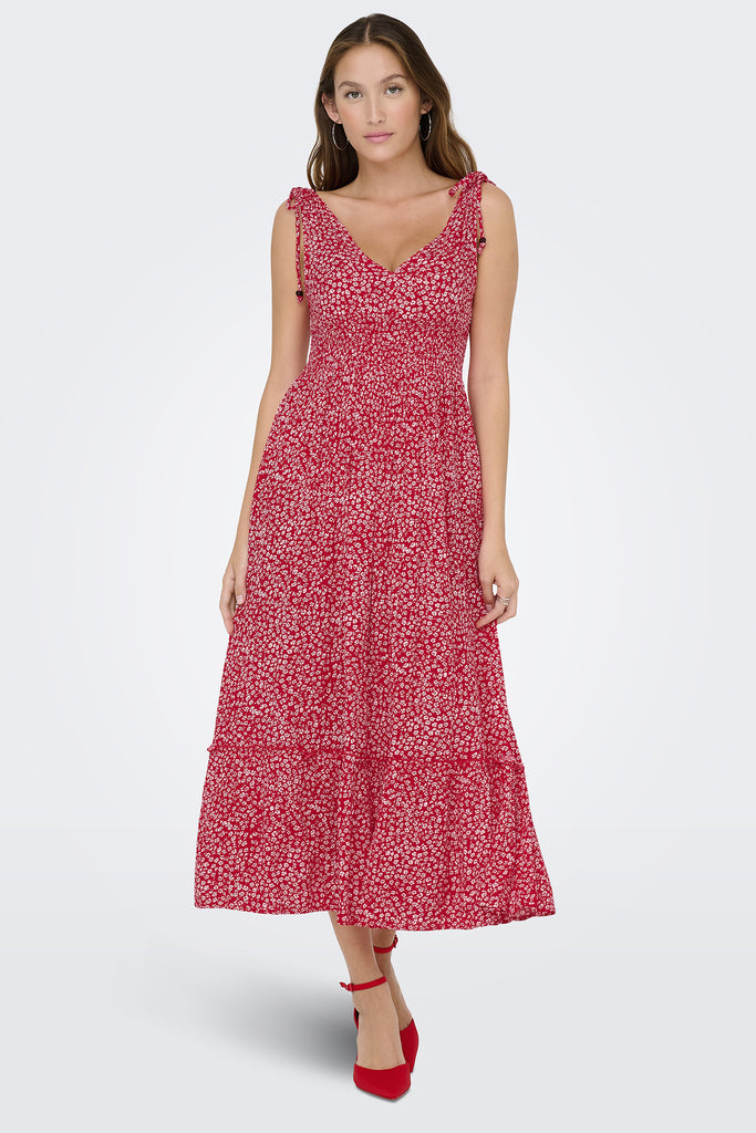 Fernanda Red Floral Ditsy Dress