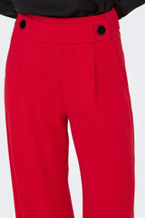 Geggo Long Red Button Trousers