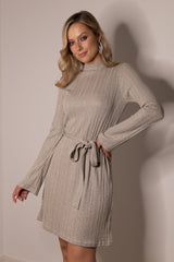 Daliah Silver Grey Glitter Dress