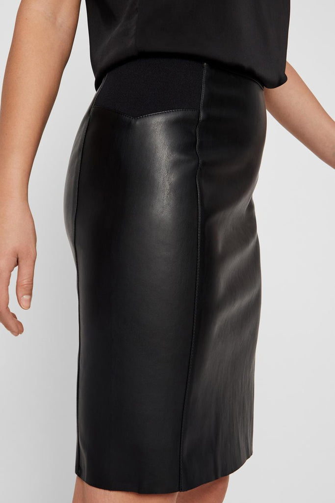 Sia High Waisted Faux Leather Mini Skirt