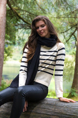 Saba Cream & Black Stripe Knit