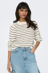 Base Off White & Black Stripe Knit