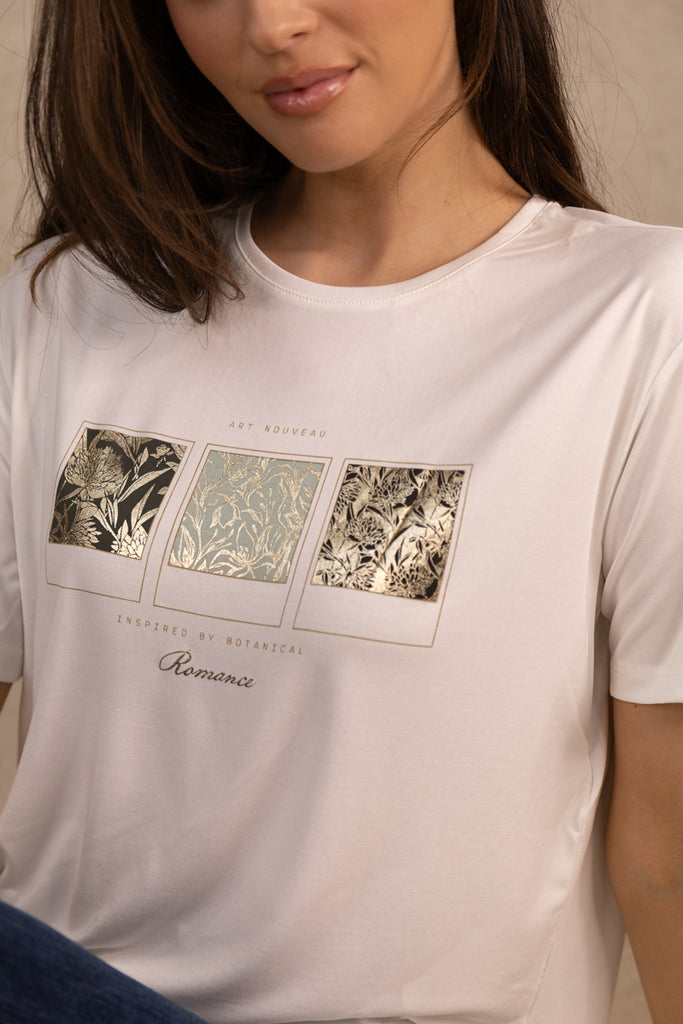 Free Life White Botanical T-Shirt