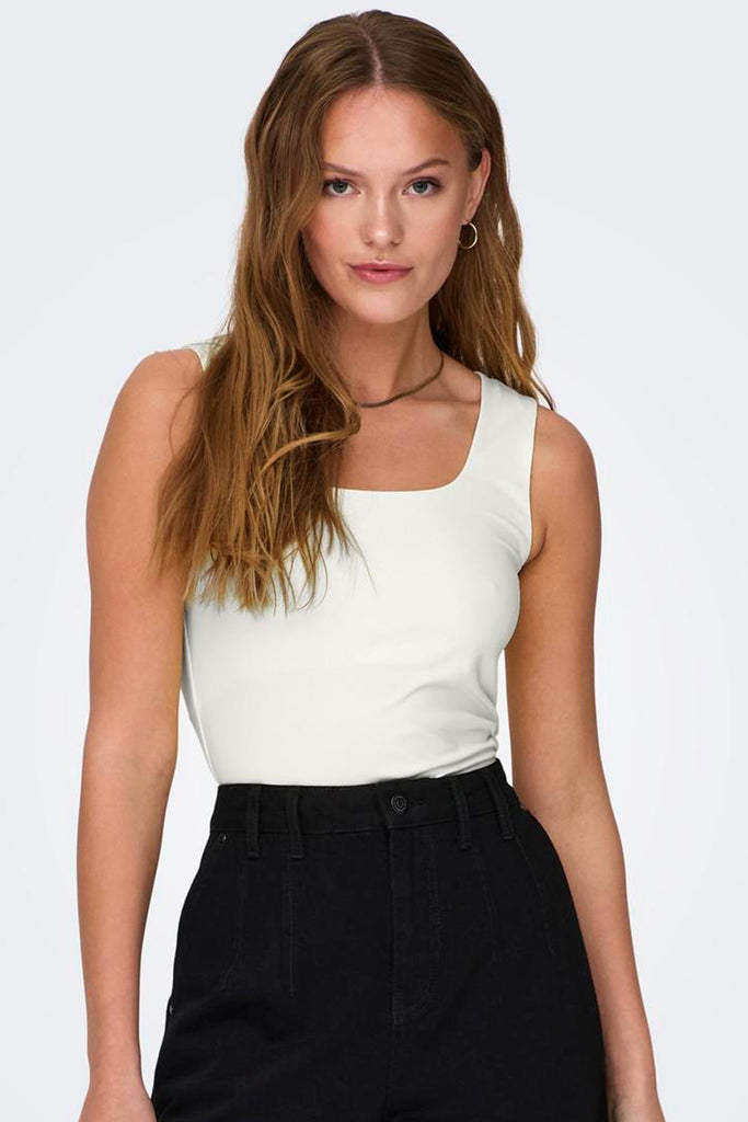 Lea Cloud Dancer White Two Way Fit Top