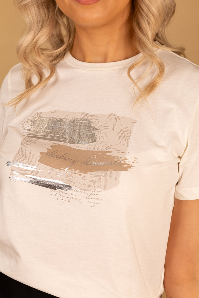 Frances White Metallic Memories Tee