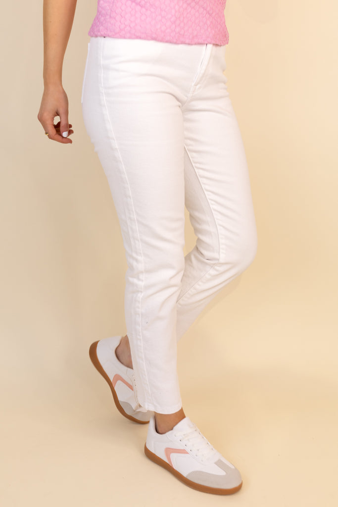 Emily White High Waisted Stretch Jeans