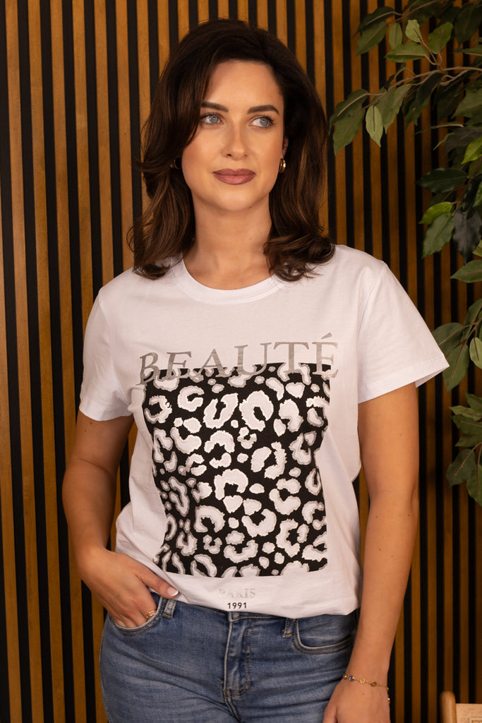 Maggie Black & Silver Graphic Tee