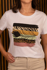 Maggie Green Feather Graphic Tee