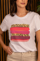 Maggie Pink Animal Print Graphic Tee