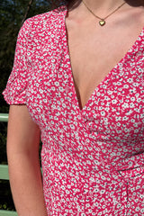 Tala Pink Floral Wrap Dress