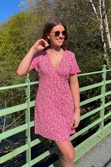 Tala Pink Floral Wrap Dress