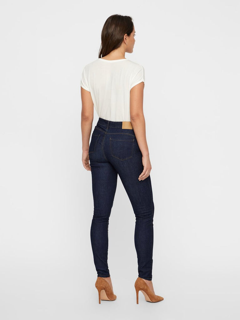 Seven Shape Up Jeans In Dark Blue Denim