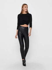 Cool Coated Black Leggings