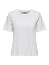 Gene White Solid Coloured T-Shirt