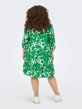 Curve Jacey Green Printed Short Dress