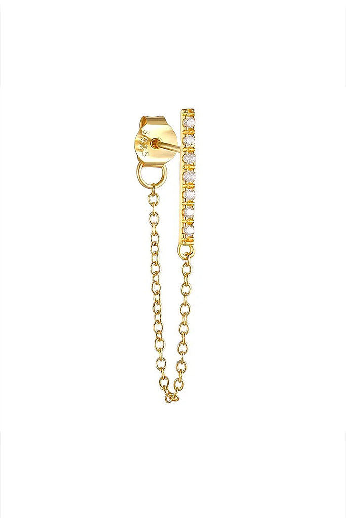 Chain Earring in 18K Gold Plated (Individual)