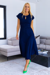 Emily & Me Navy Helen Midi Dress