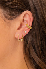 Miley Cone in 18k Gold Plated Huggie