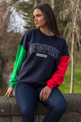 Lauren Navy Contrast Newport Sweatshirt
