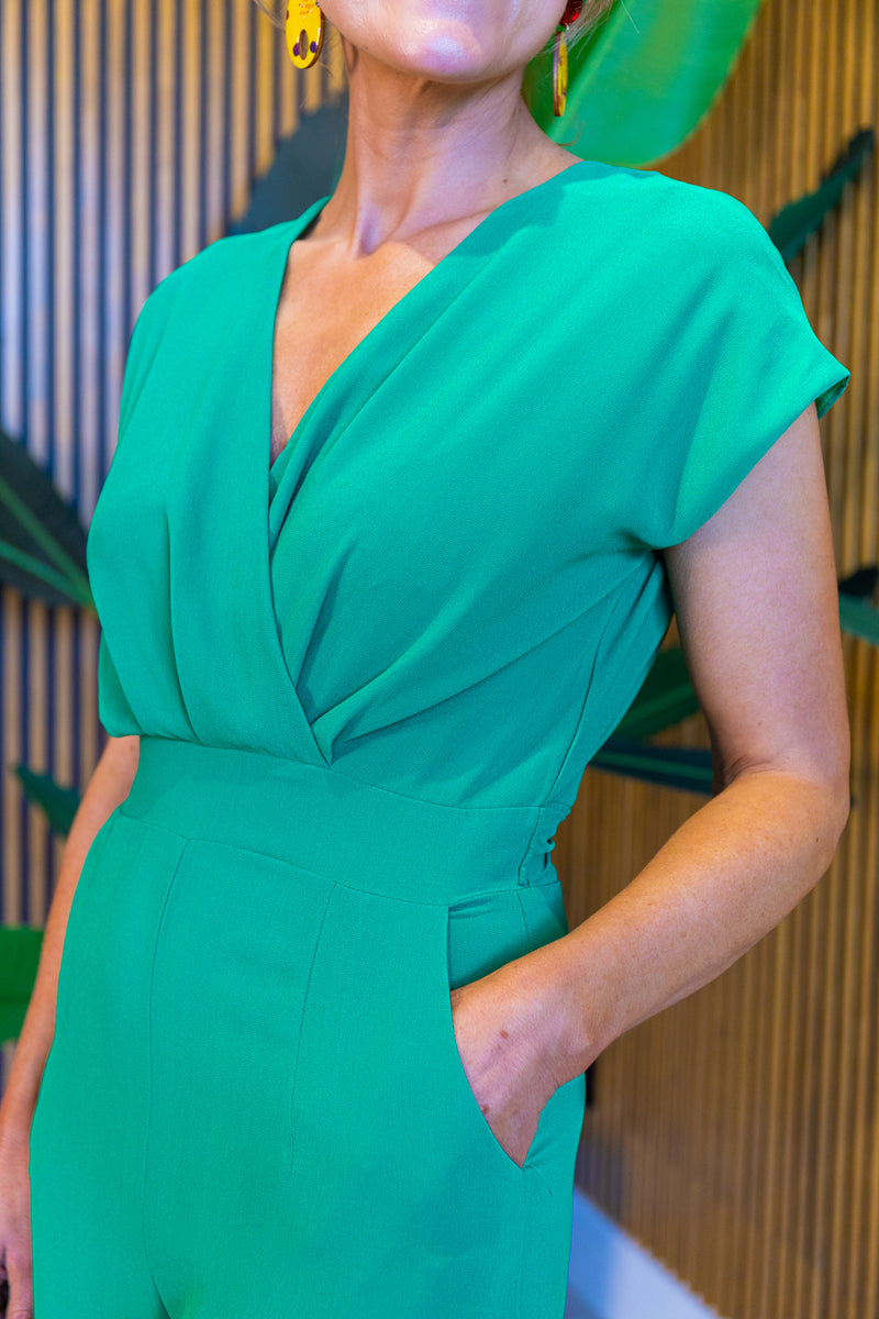 Emily & Me Green Anna Jumpsuit