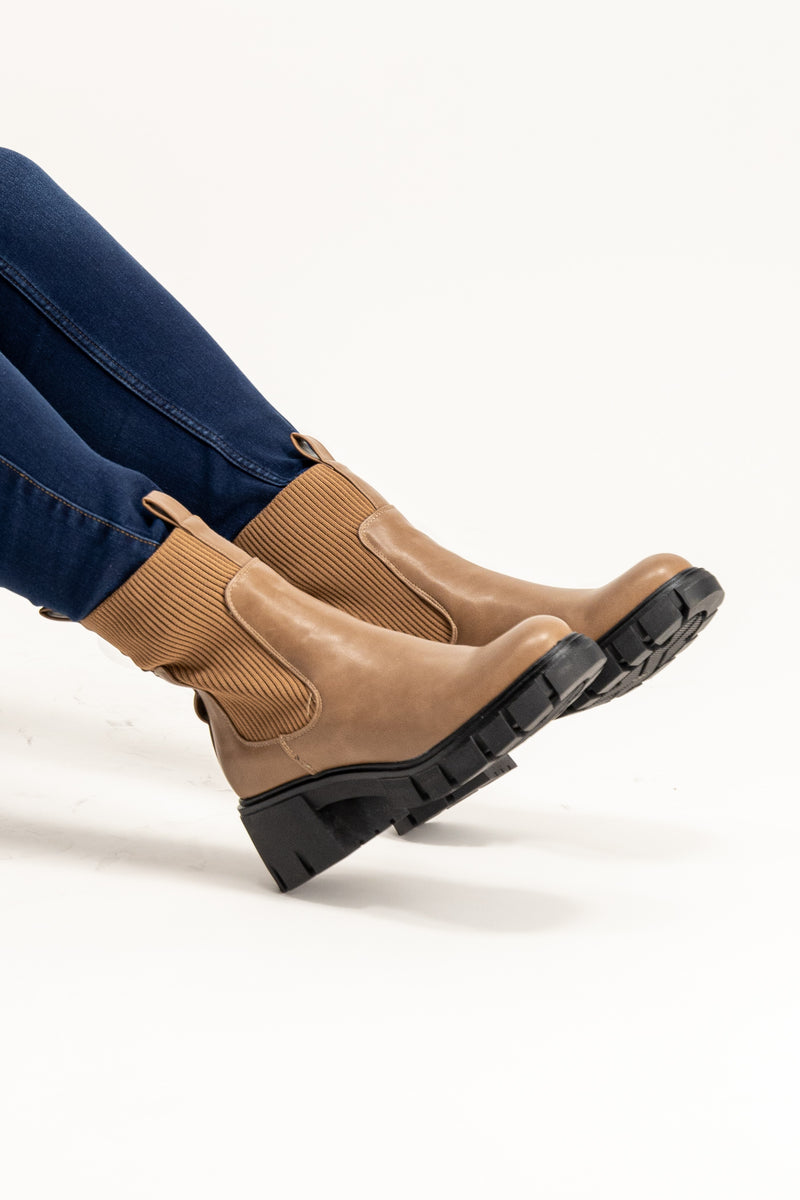 Taupe Mae Chelsea Boot