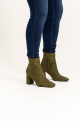 Paige Green Suede Ankle Boot