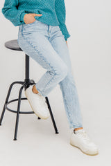 Brenda Light Blue High Rise Straight Jeans