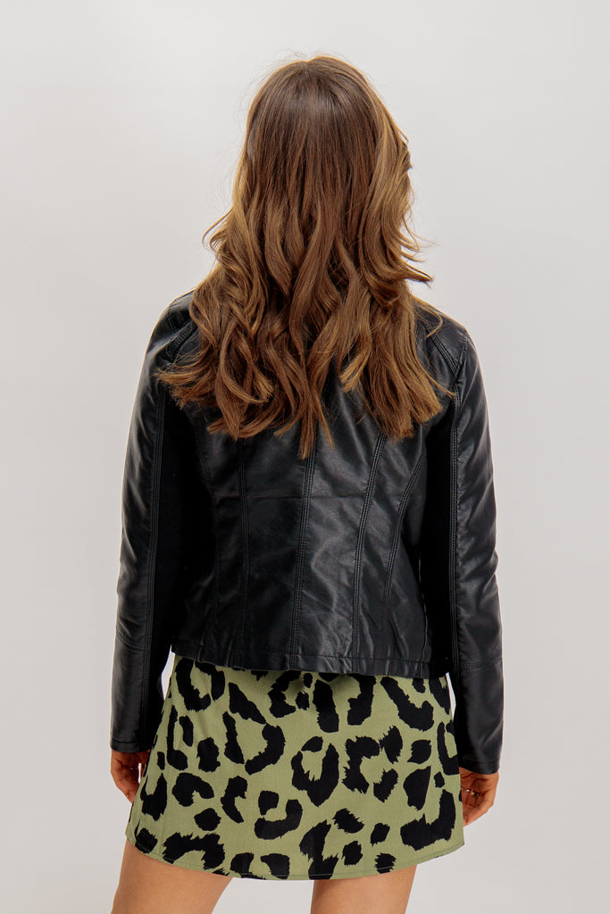 Black Ria Leather Jacket