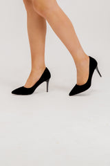 Grace Ladies Black Court Shoe