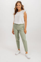 Lisa Jade Green Slim Fit Trousers