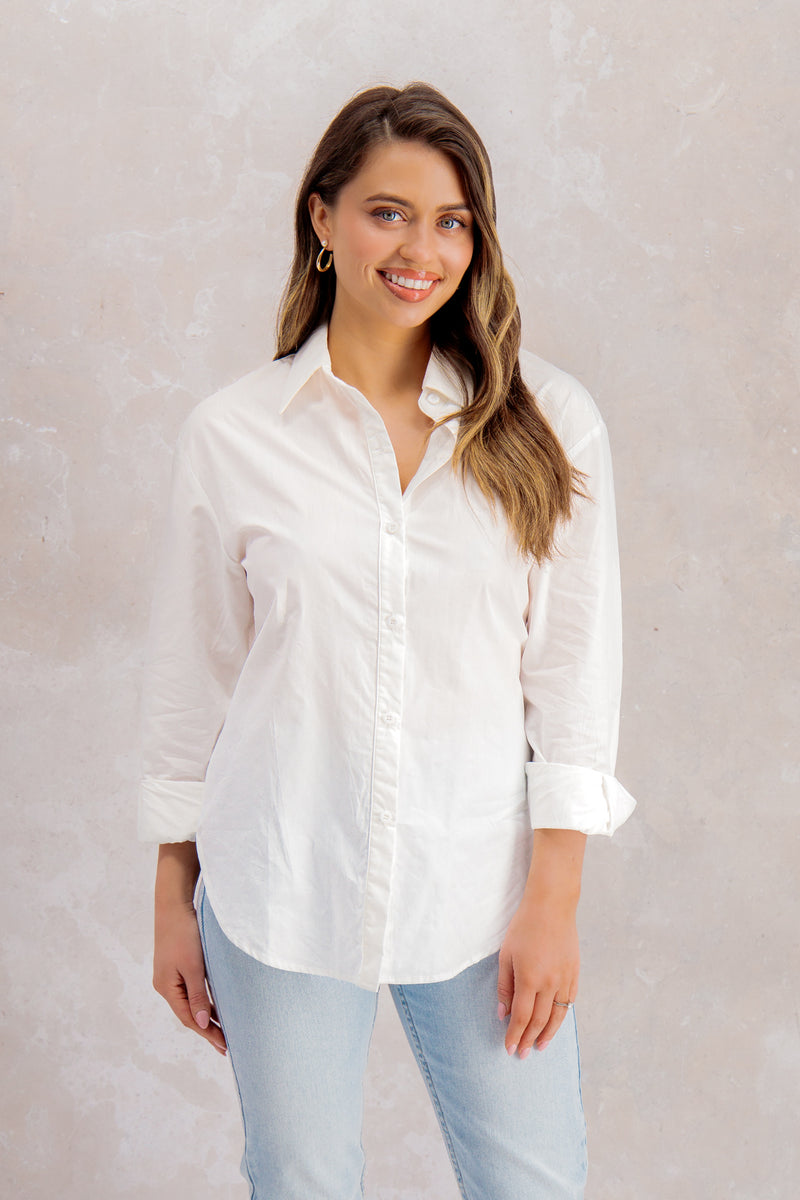Emily & Me Miles White Basic Shirt