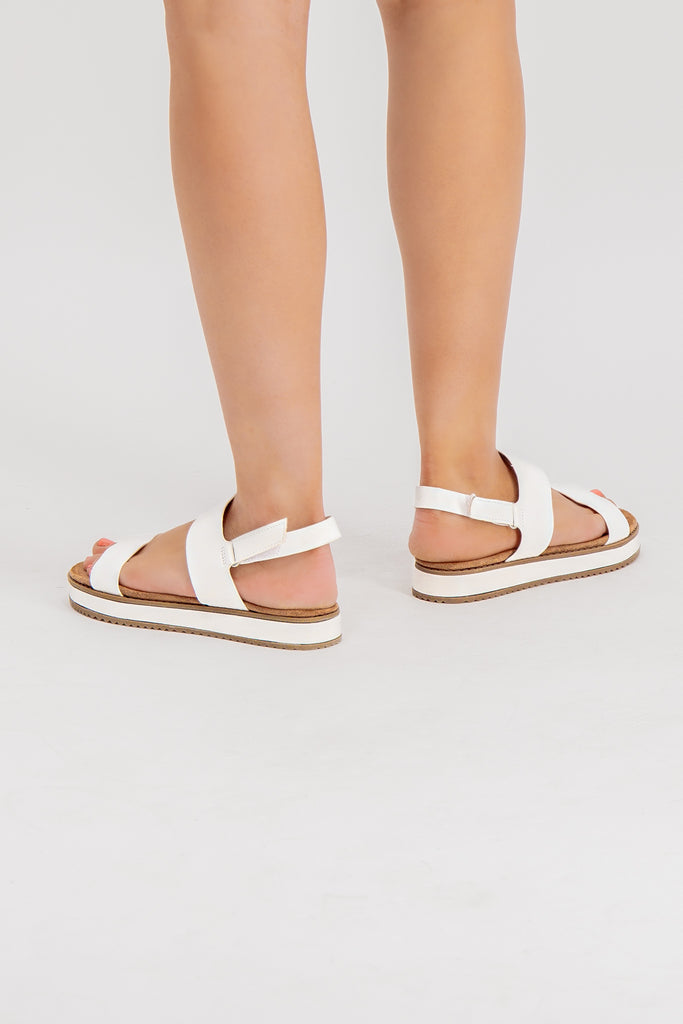 India White Strap Sandal