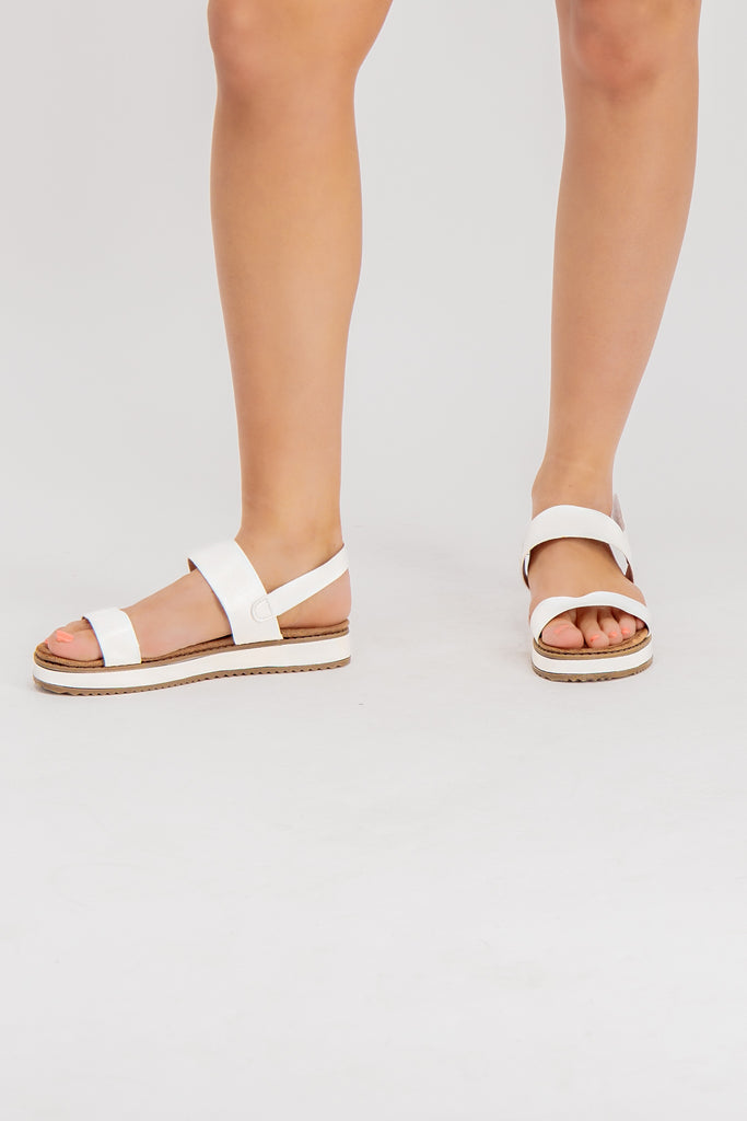 India White Strap Sandal