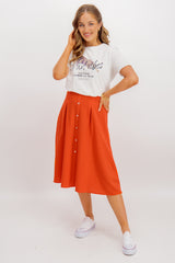 Jessie High Waisted Orange Skirt