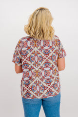 Curve Des Cream Paisley Top
