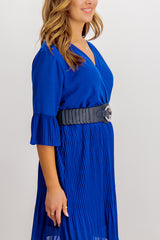 Lila Navy Circle Buckle Belt