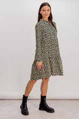 Cream & Black Leopard Print Penelope Shirt Dress