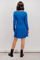 Colleen Blue Tie Front Dress