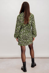 Emily & Me Green Alzo Animal Print Dress