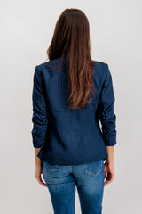 Joy Navy 3/4 Blazer Jacket