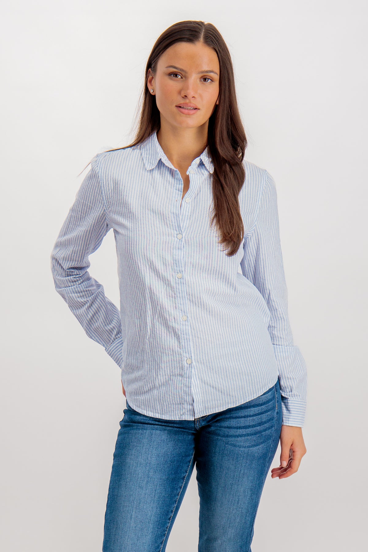 Rena Blue Striped Shirt