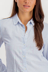 Rena Blue Striped Shirt